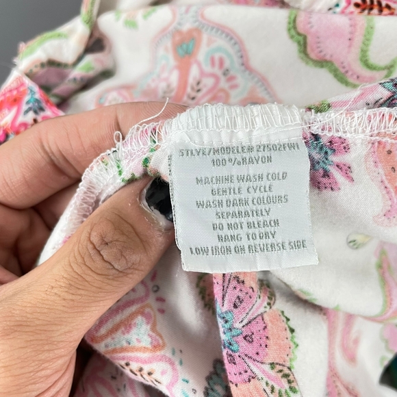 Paisley Printed Babydoll Blouse - Picture 6 of 13